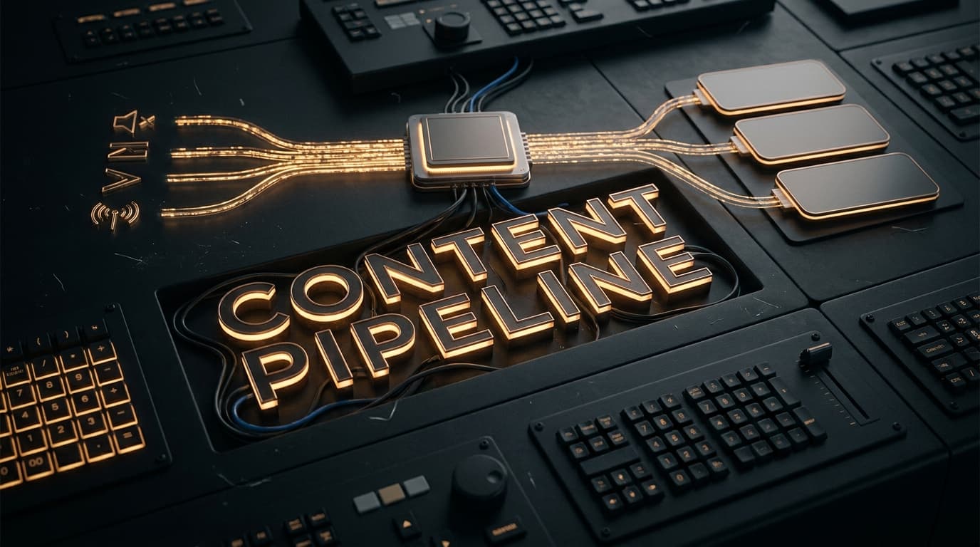 Abstract editorial network representing the ekofyi.com AI content platform